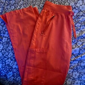 Med Couture Women's Bright Coral Cargo Pants